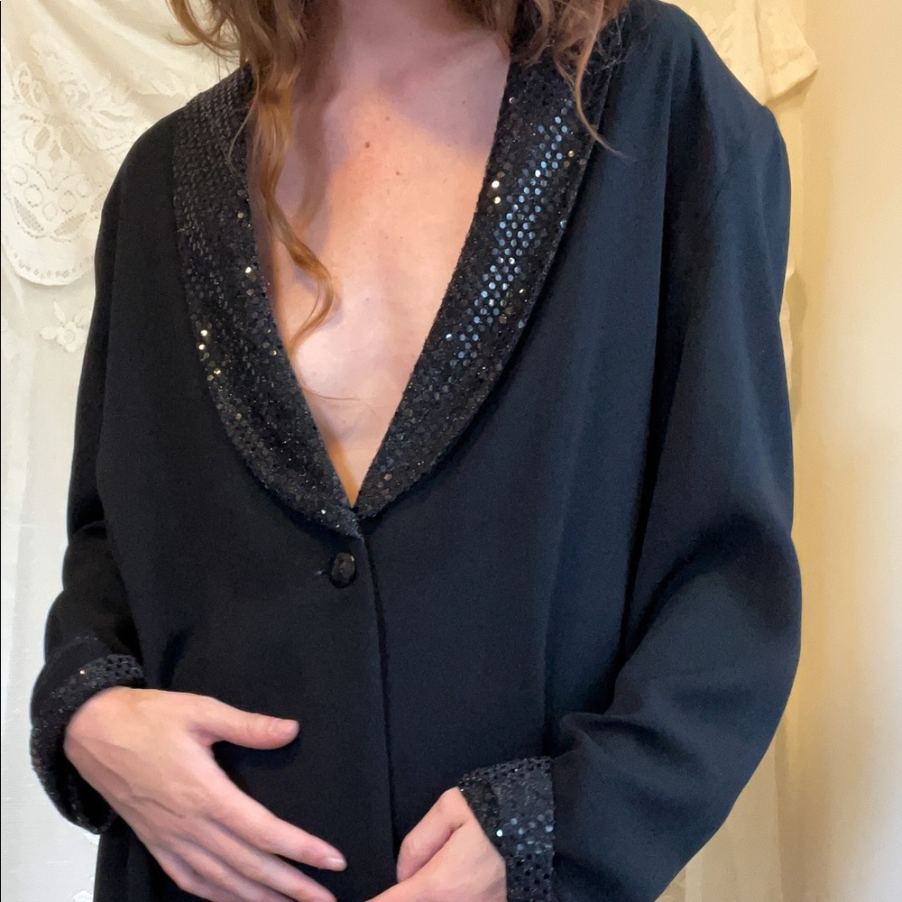 Long Sequin Blazer